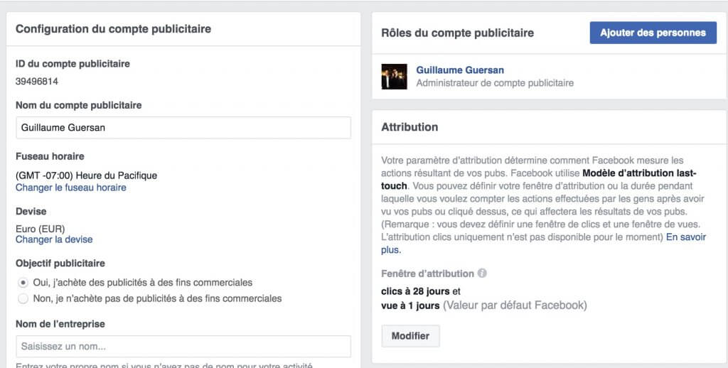 Comment ajouter un administrateur à son compte publicitaire Facebook