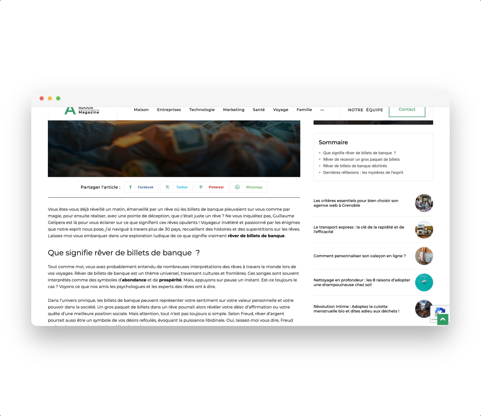 Exemple d'article généré par Skoatch