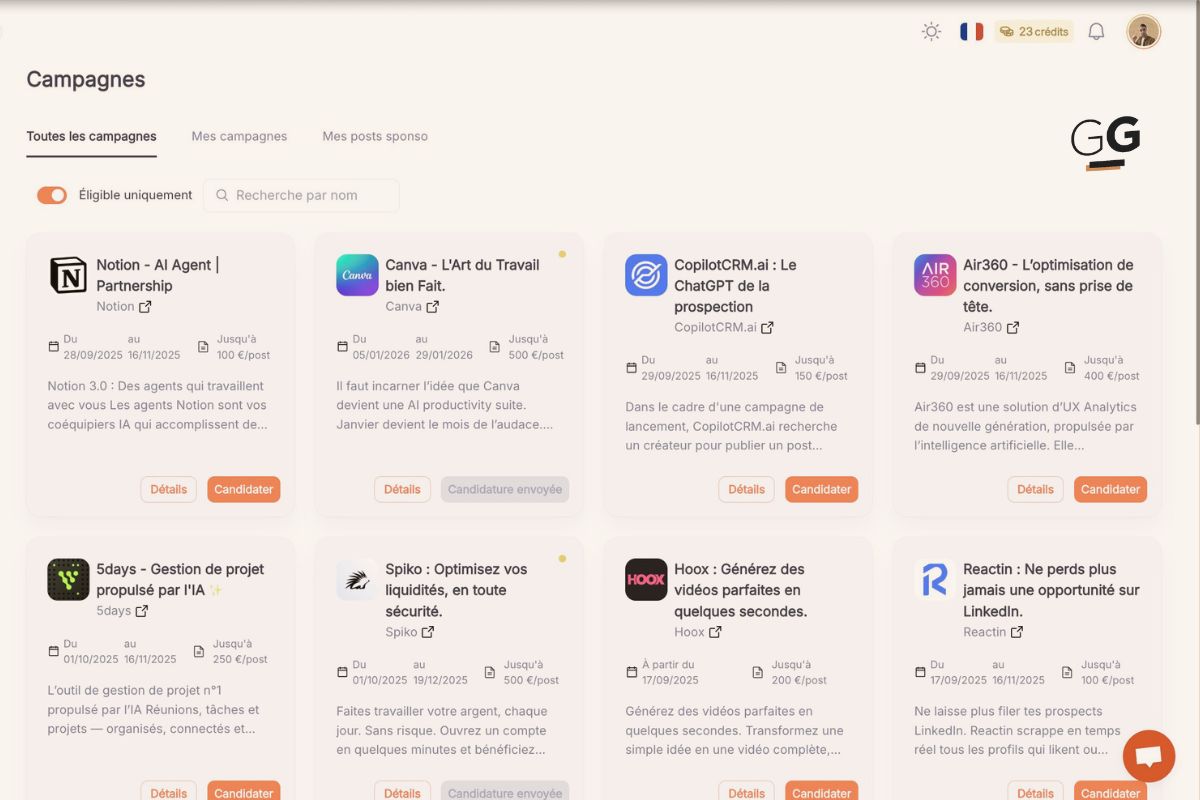Gagner de l’argent avec ses posts LinkedIn