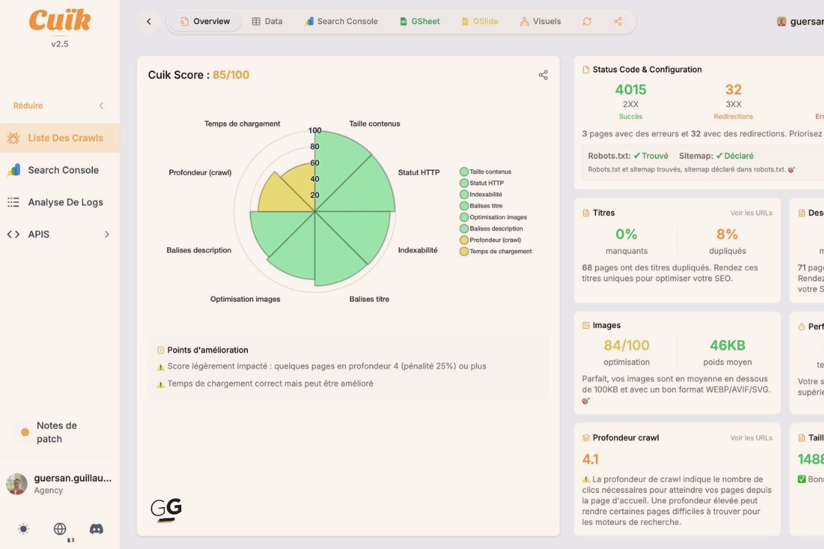 Cuik SEO : l'outil d'audit technique rapide, malin et pensé pour les SEO