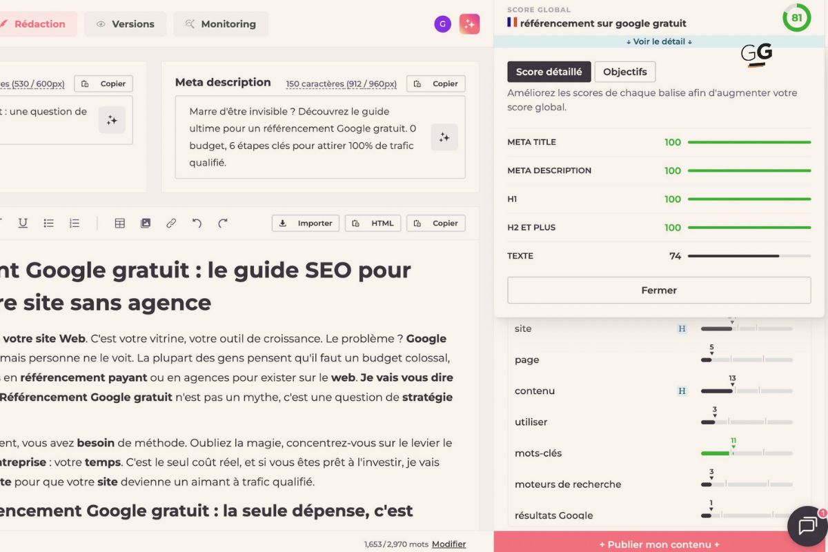 optimisation SEO sémantique avec Dokey
