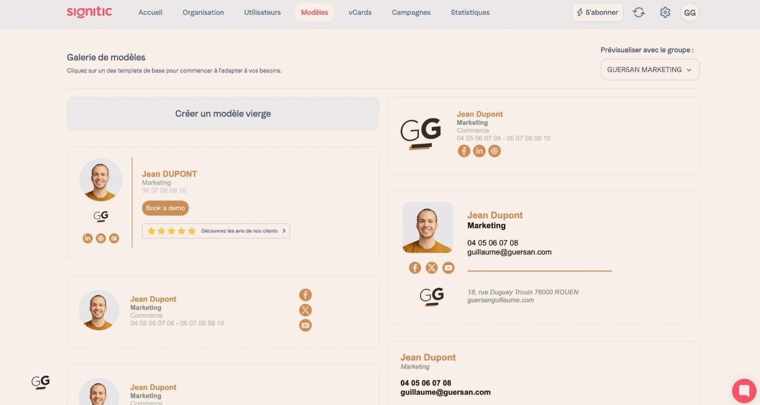 Création et gestion des modèles : simplicité ou gadget ?
