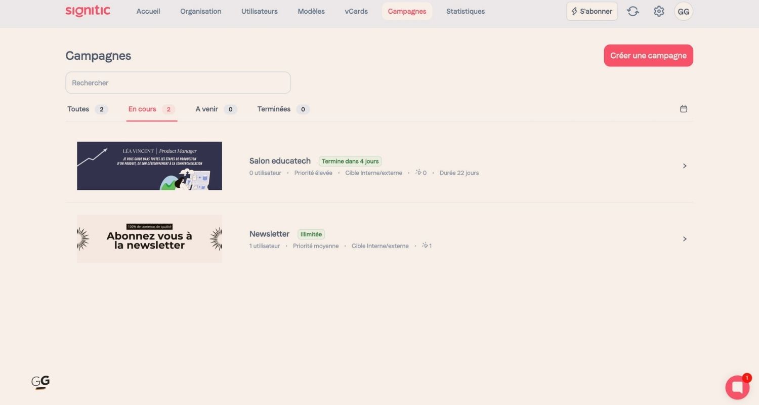 Les campagnes et bannières : le vrai potentiel marketing de Signitic