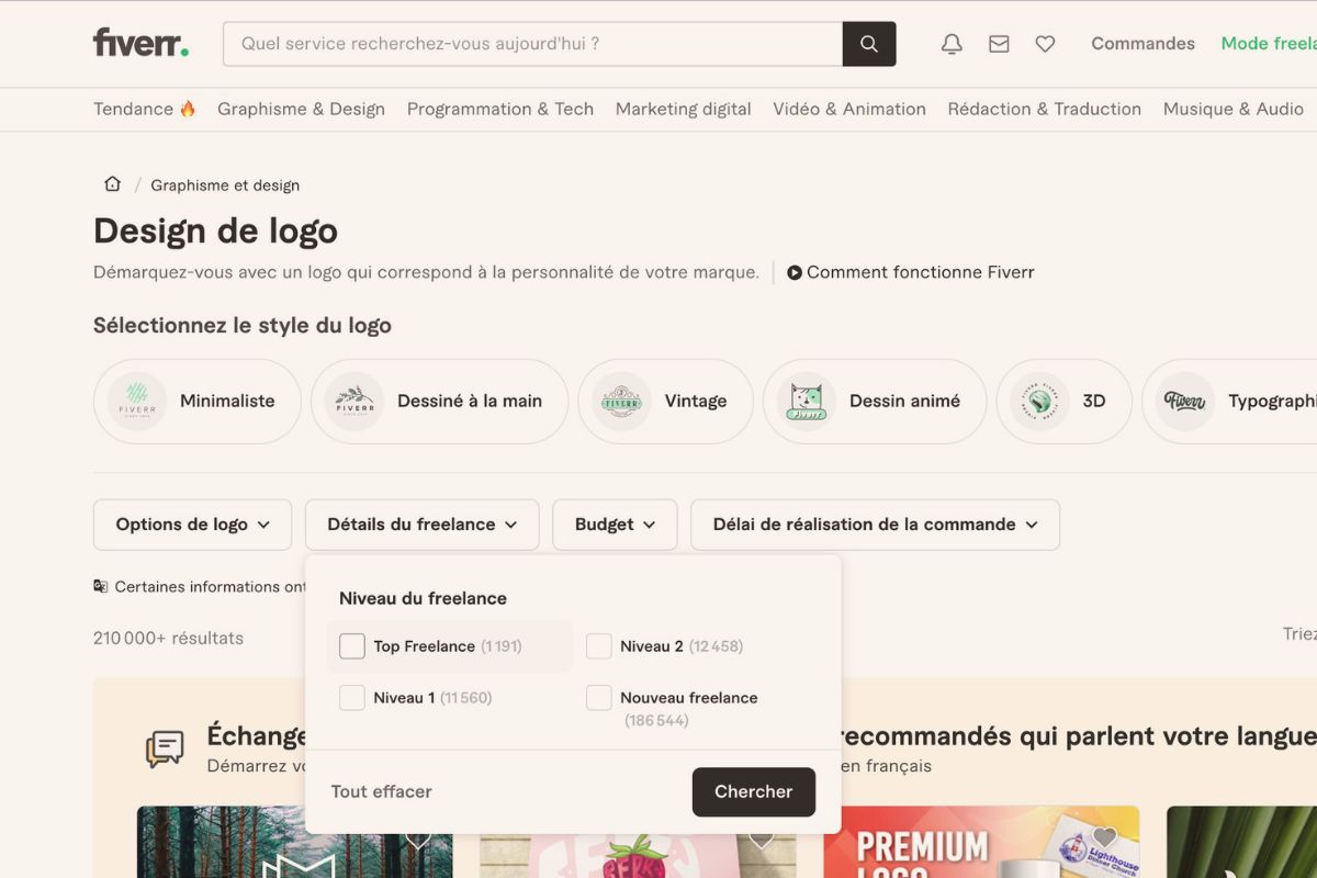 Comment choisir le bon graphiste Fiverr pour son projet ?