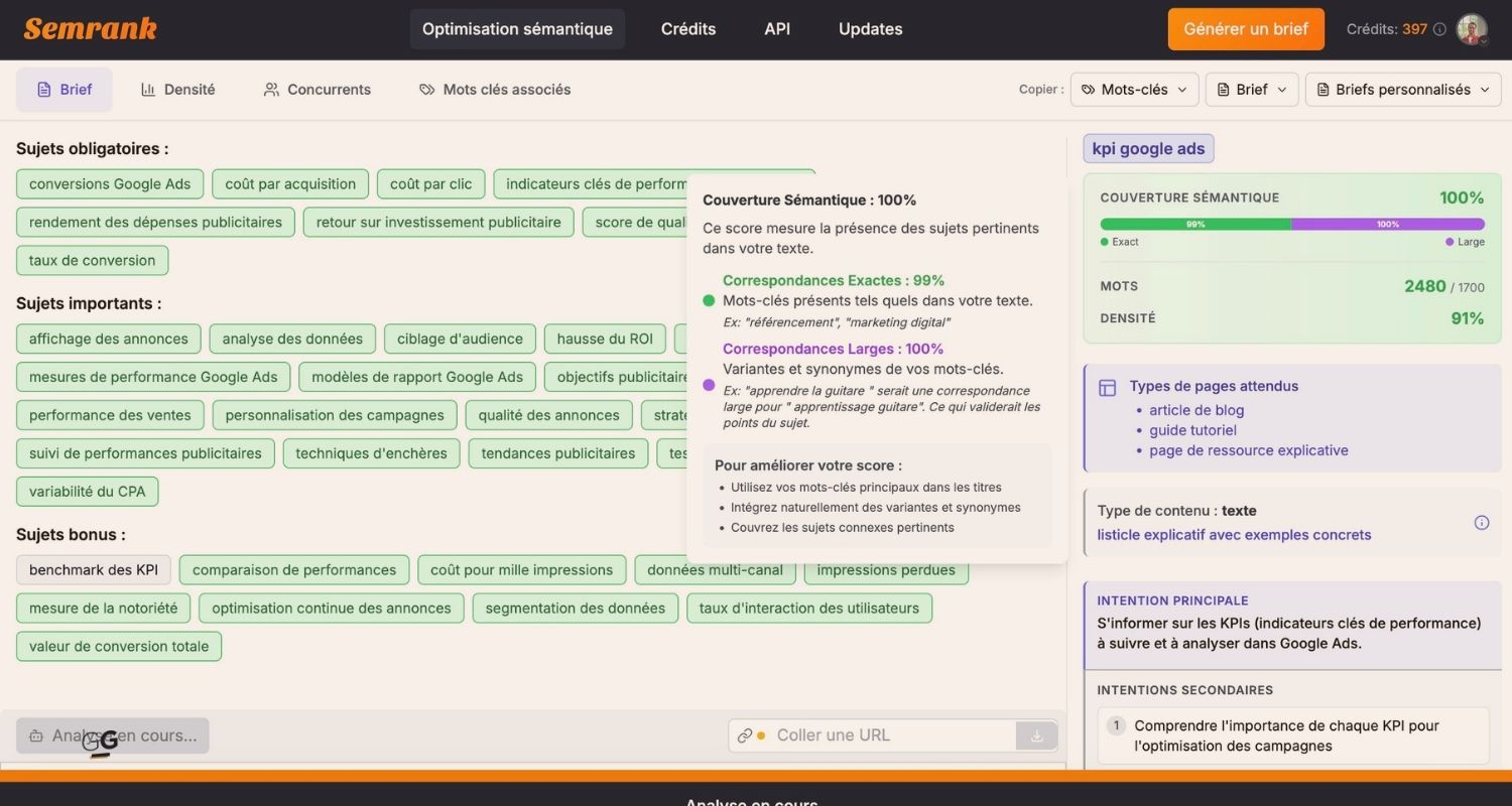 Analyse approfondie par IA