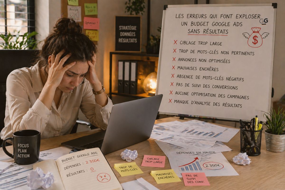 Les erreurs qui font exploser un budget Google Ads sans résultats