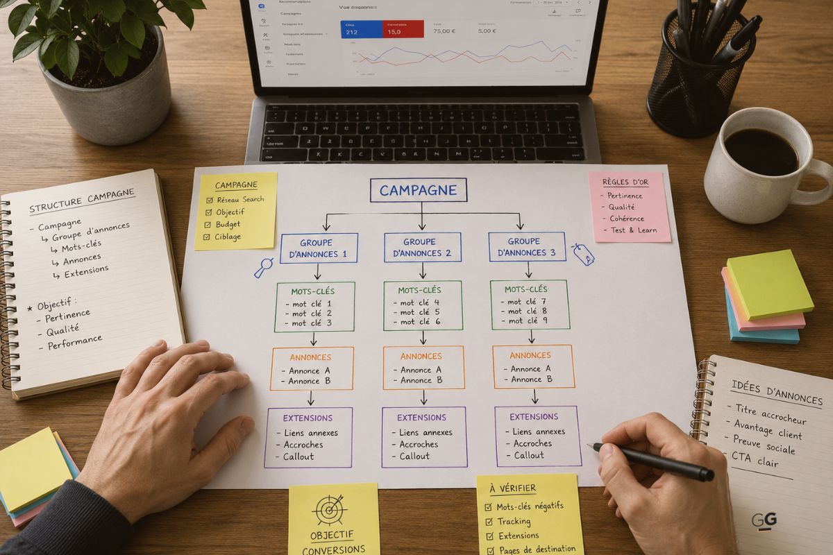Comment bien structurer une campagne Google Ads dès le départ ?