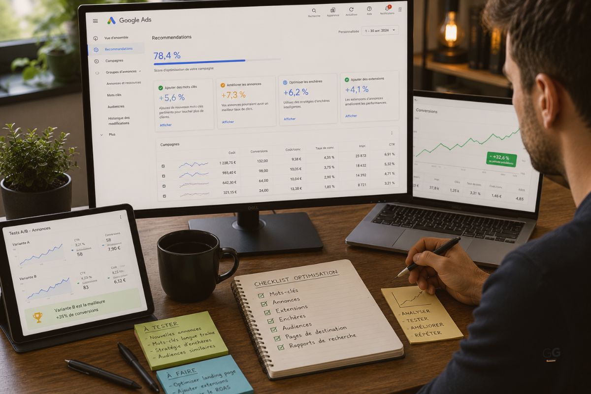 Les optimisations qui font vraiment progresser une campagne Google Ads
