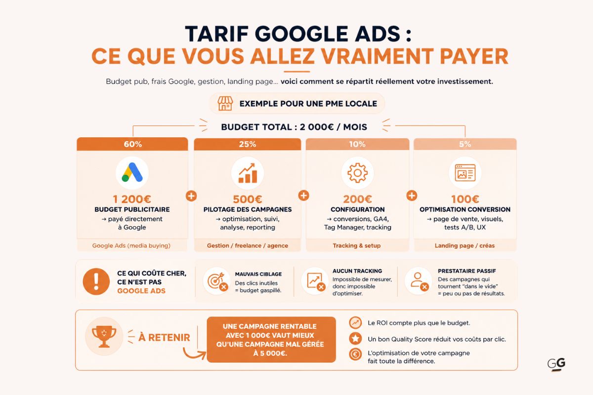 Tarif Google Ads et tarif agence : ce que vous allez réellement payer