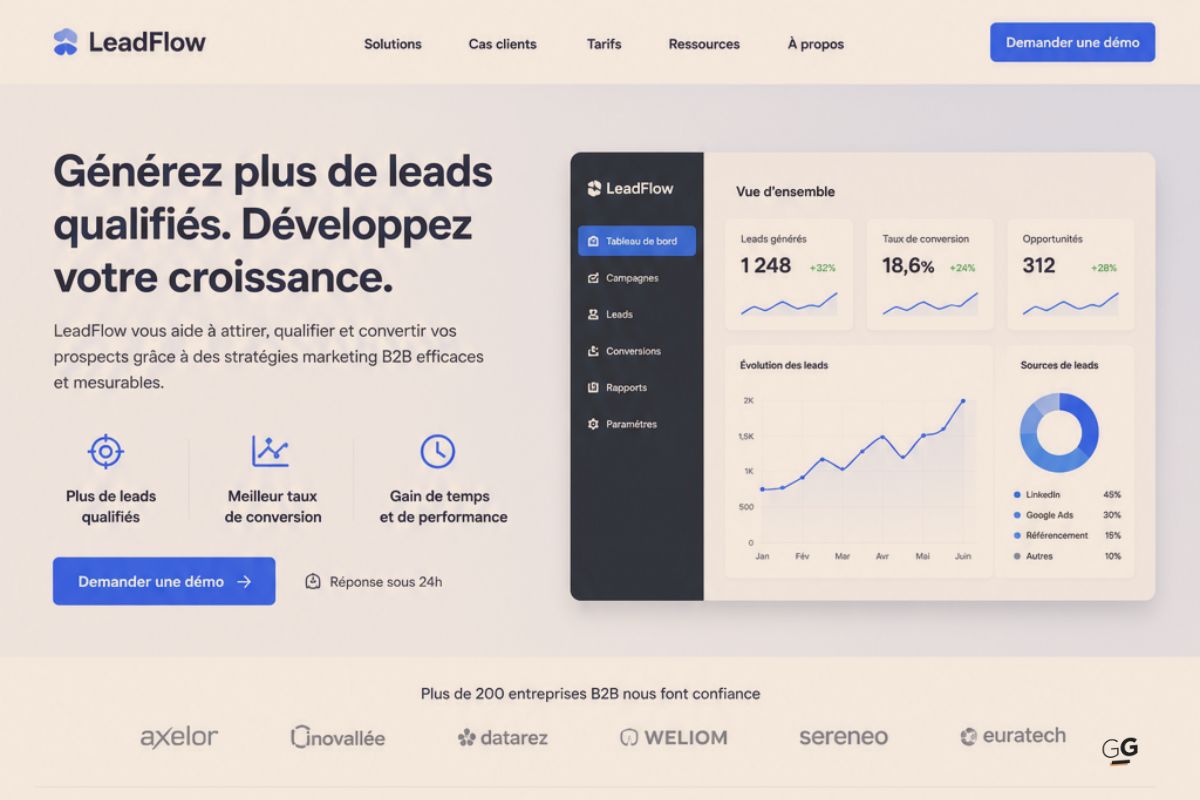 Exemple n°3 : une landing page pour un service B2B