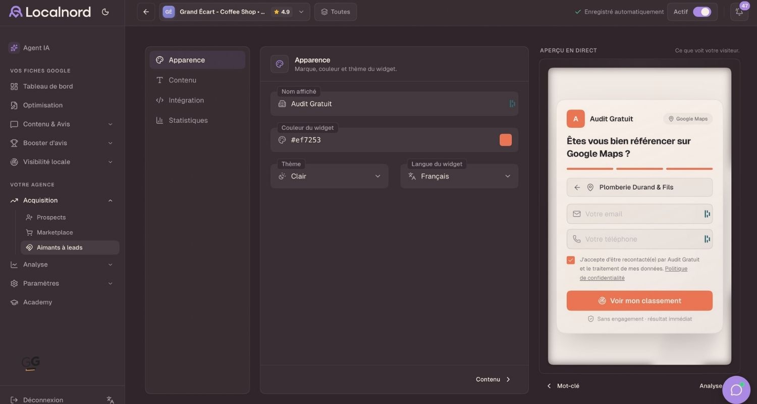 Ajouter un widget de génération de leads sur son site