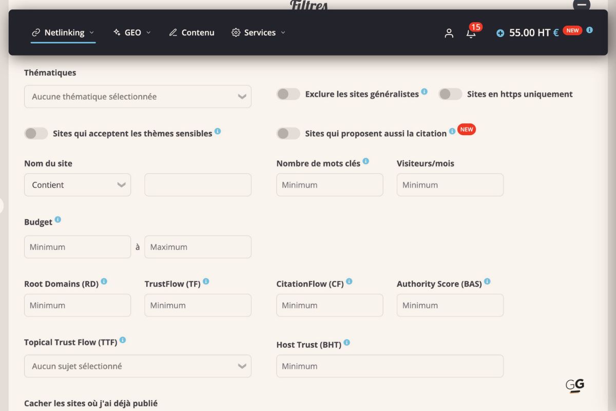 Acheter des backlinks avec le catalogue Soumettre.fr