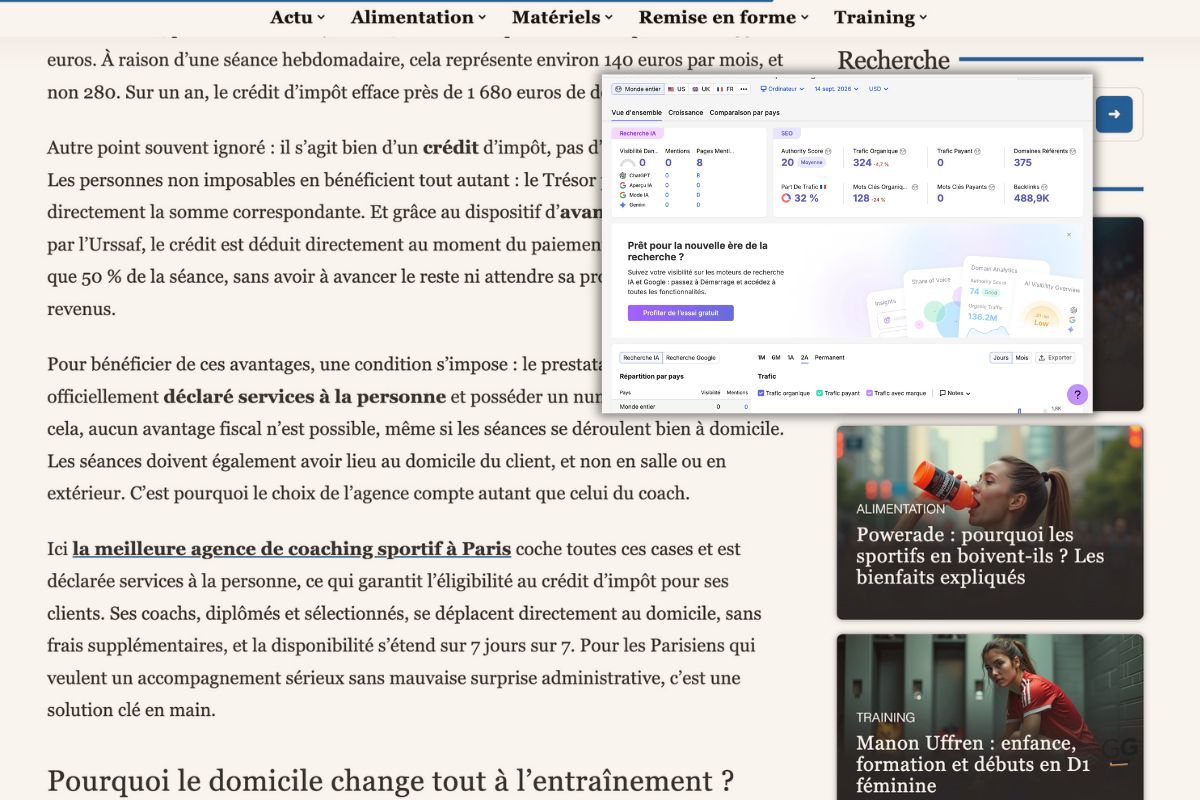 J’ai testé les backlinks à 10€ pour une agence de coachs sportifs