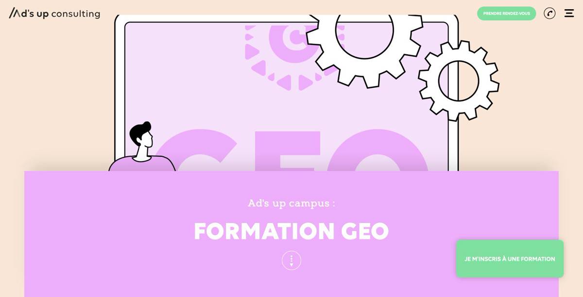Présentation de la formation GEO d’Ad’s up Campus