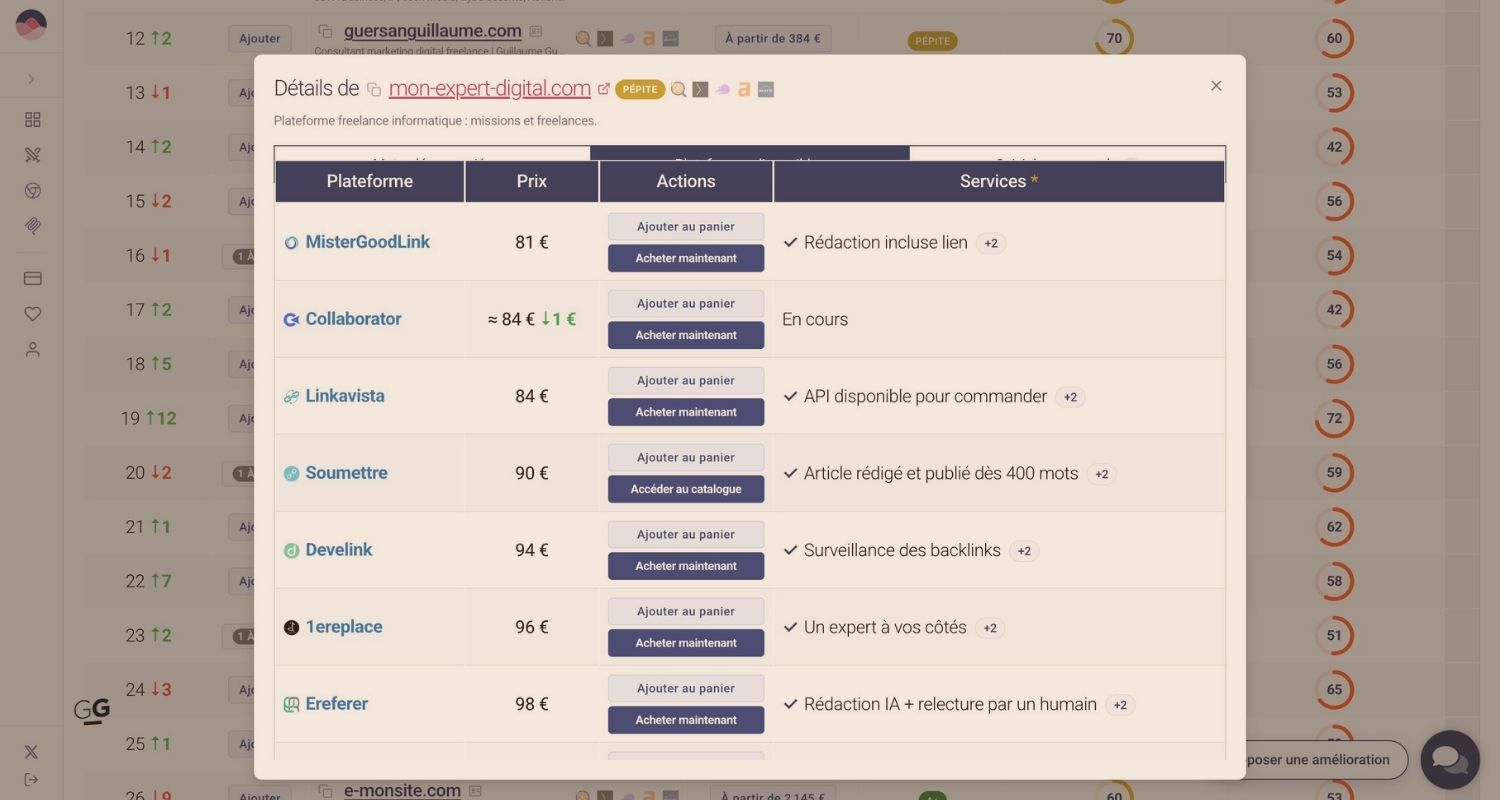 Comparer les prix des backlinks pour économiser sur son budget